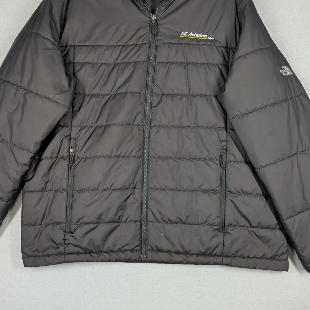 The North Face Puffer Jacket Mens XXXL‎ Black SC Aviation Quilted Full Zip Coat